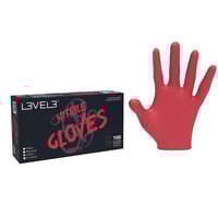 Level 3 Nitrile Gloves Red
