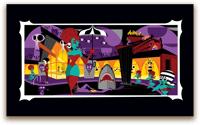 THE BACKSIDE OF INFERNO deluxe print 10"x20" matted giclee. Beetlejuice print by Mcbiff. 