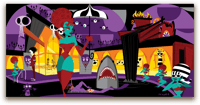 THE BACKSIDE OF INFERNO CANVAS WRAPPED GICLEE PRINT. 15x30 CANVAS PRINT.