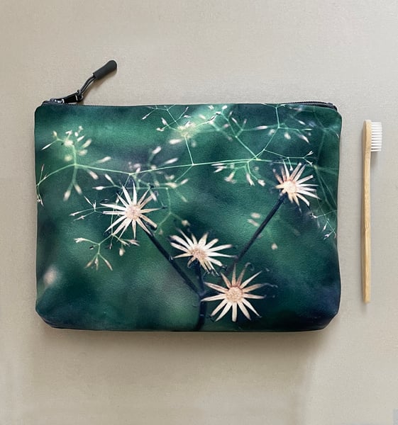 Image of Starry twiggery, LARGE travel bag, make-up, toiletries zipper pouch