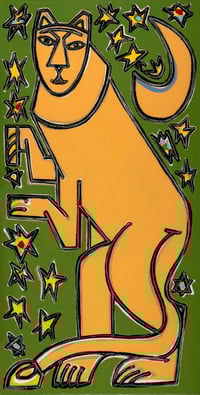 Image 1 of Good Luck Is A Lion Who Roars And Batts At The Moon by America Martin