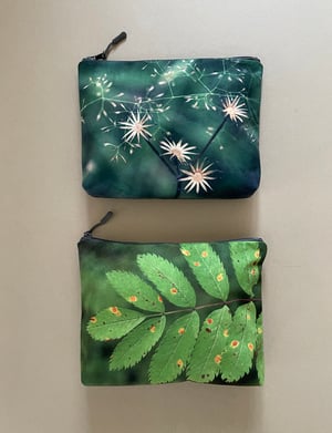 Image of Rowan leaf, LARGE travel bag, make-up, toiletries zipper pouch