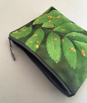 Image of Rowan leaf, LARGE travel bag, make-up, toiletries zipper pouch