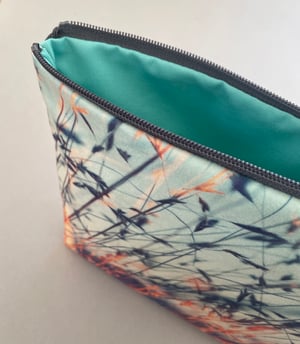 Image of Stipa grasses, LARGE travel bag, make-up, toiletries zipper pouch