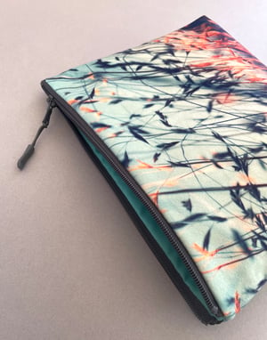 Image of Stipa grasses, LARGE travel bag, make-up, toiletries zipper pouch