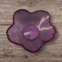 Image 1 of Glow in Dark Resin Flower Trinket Box