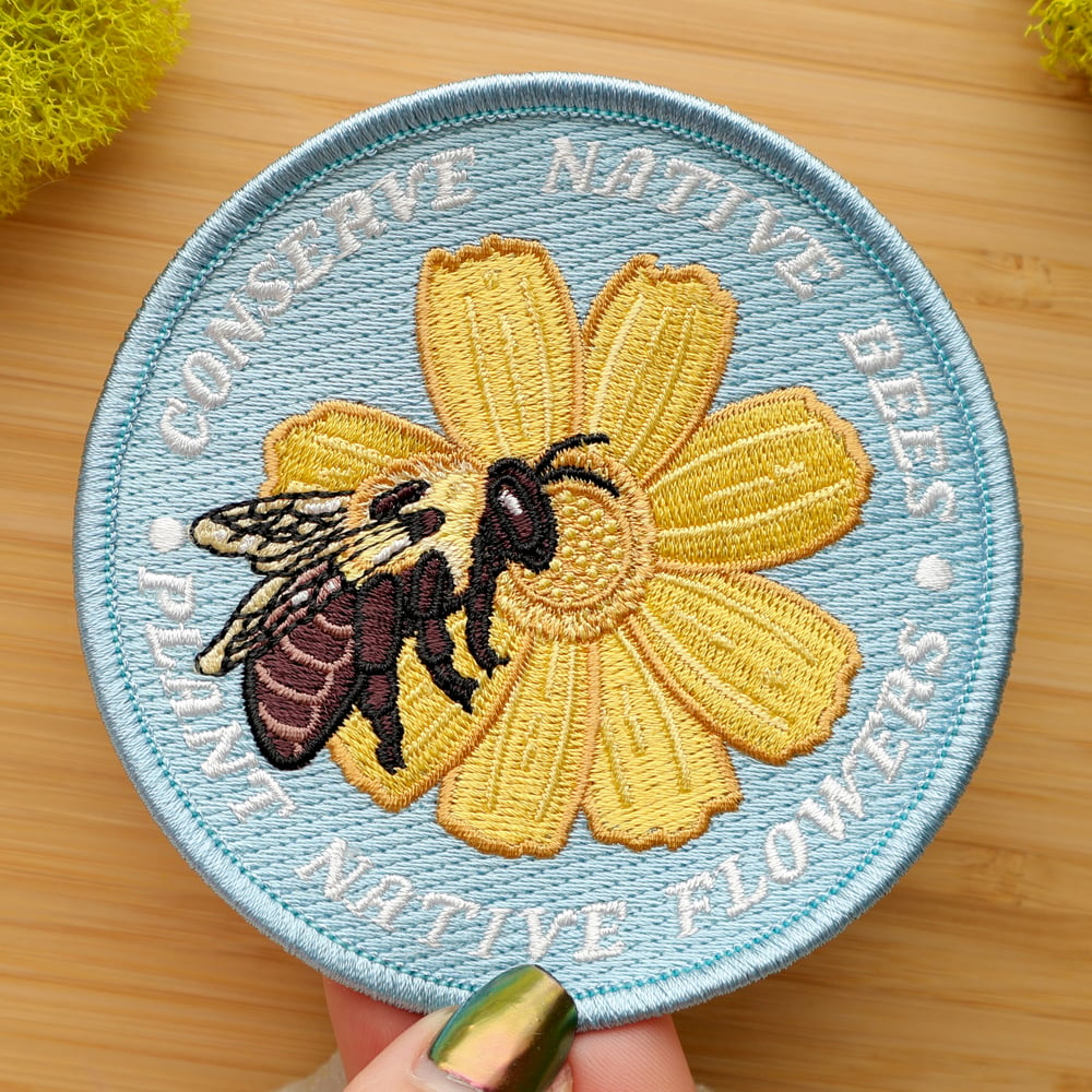 Conserve Native Bees Iron-On Patch