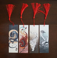 Calligraphy Four Guardians Bookmarks w/ Tassels