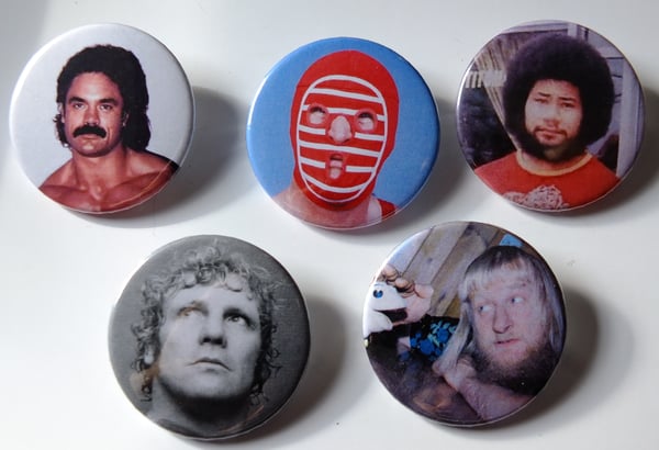 Image of The Wrestle Me! Hall Of Fame Badge Set - Set B