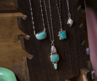 Image 4 of Triple Stone Talisman // fire opal + turquoise 