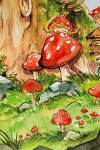 Image 2 of Mushroom Fairies Print