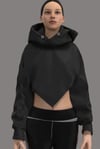 SF ''TURTLE V CROPTOP black'' hoodie women