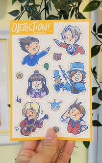 Image 2 of Ace Attorney Sticker Sheet