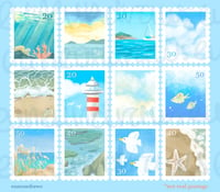 Image 2 of Ocean Breeze: Stamp Sticker Set