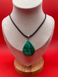 Image of PENDENTIF SERTI GOUTTE MALACHITE