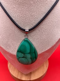 Image of PENDENTIF SERTI GOUTTE MALACHITE