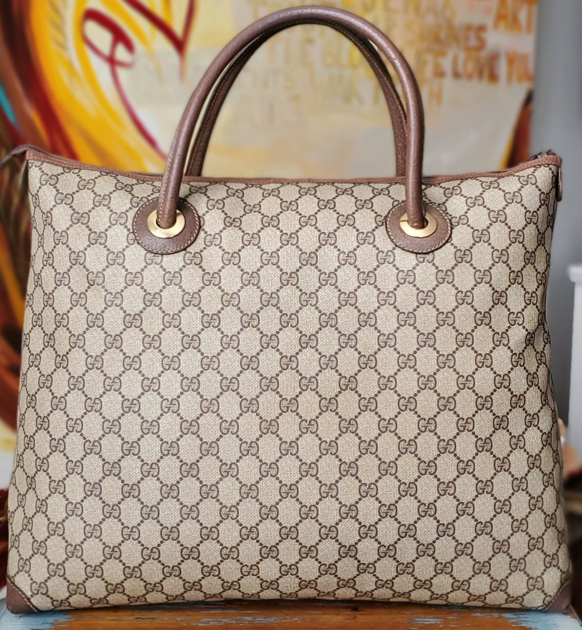 Gucci monogram large tote online