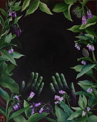 Image 1 of A Portal to Reflect to See Through the Eyes of Comfrey Limited Edition Hand Embellished Canvas Print