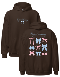 Bow Hoodie Blue Text