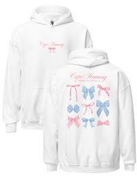 Bow Hoodie Pink Text