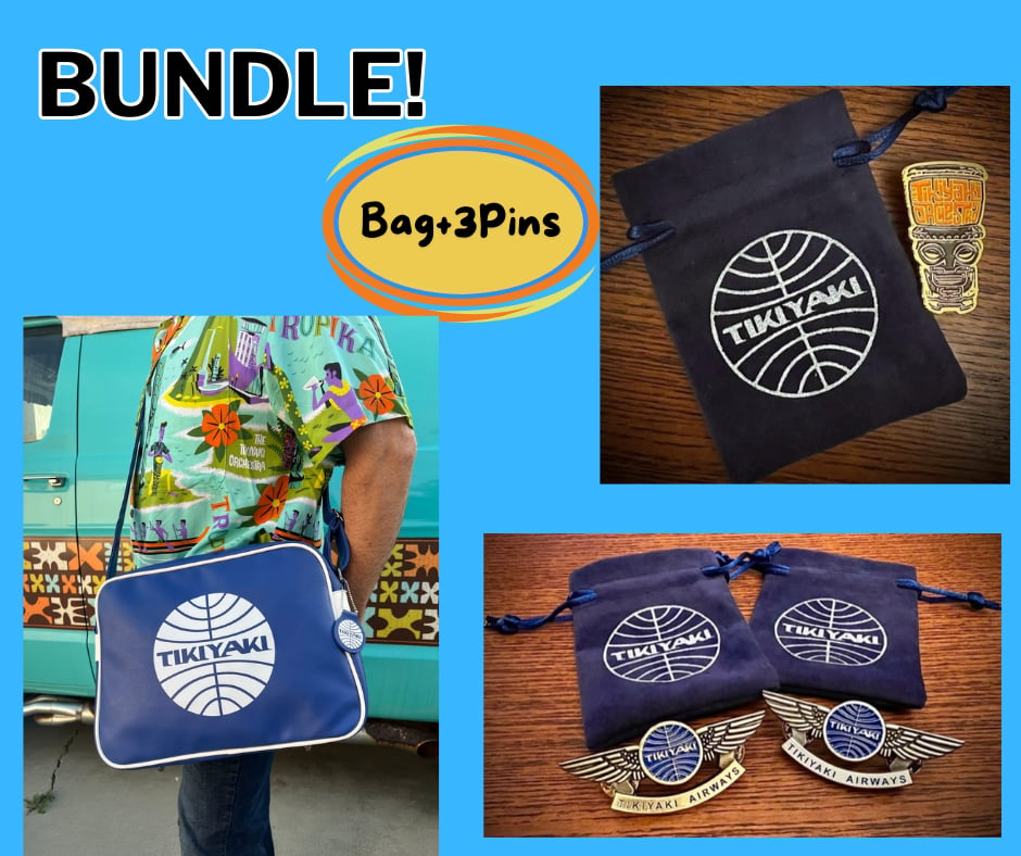 Image of Tikiyaki airways Bag +3 pins Bundle!