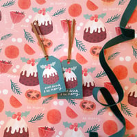 Image 1 of Be Merry Luxury Christmas Gift Wrap + Tags