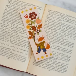 Image of Autumn Flowers Fox Bookmark