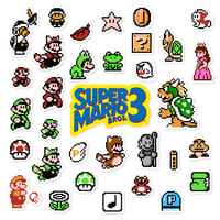 Image 1 of Super Mario Bros. 3 Sticker/Magnet Sets