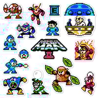 Image 1 of Mega Man II Sticker Set (15 Pieces)