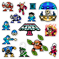 Image 1 of Mega Man II Sticker/Magnet Sets