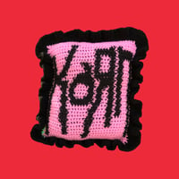 Image 1 of KORN CROCHET PIXEL GRID DECORATIVE PILLOW