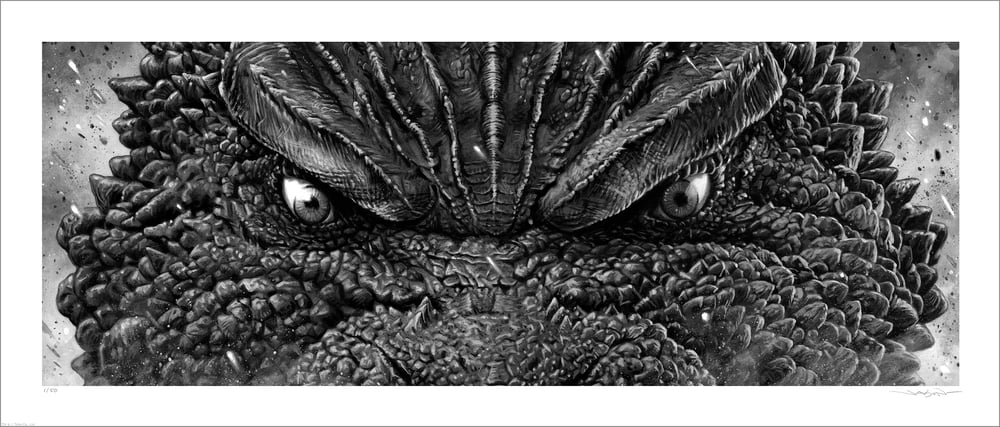 "Godzilla Minus One Minus Color (Variant)" - 24" x 10.25" oversized printers proof gicleé