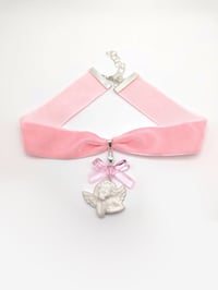 Image 1 of Pink Cherub Angel Choker