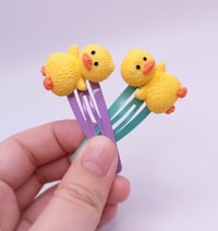 Image 2 of Cute Silly Duck Hair clips 2pc set