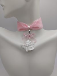 Image 2 of Pink Cherub Angel Choker