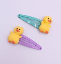 Image 4 of Cute Silly Duck Hair clips 2pc set