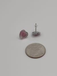 Image 4 of Pink Sparkle Princess Stud Earrings