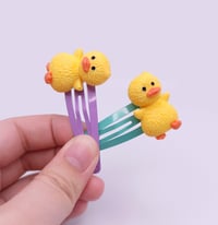 Image 6 of Cute Silly Duck Hair clips 2pc set