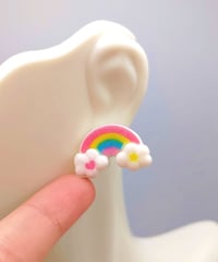 Image 1 of Cute Rainbow Stud Earrings