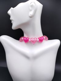 Image 2 of Decora Lovecore Sparkly Chunky Heart Choker