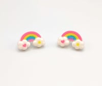 Image 2 of Cute Rainbow Stud Earrings