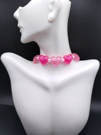 Image 4 of Decora Lovecore Sparkly Chunky Heart Choker