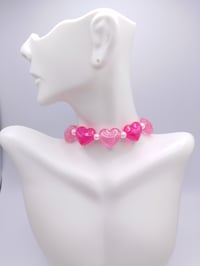 Image 6 of Decora Lovecore Sparkly Chunky Heart Choker