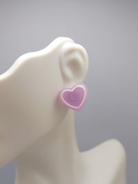 Image 2 of Pastel Sugar Candy Heart Earrings