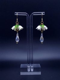 Image 1 of Dainty Floral Elf Fairy Earrings