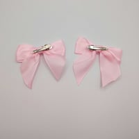 Image 2 of Satin bow Hair Clips 2 piece set