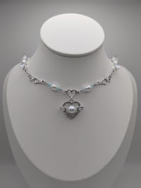 Image 5 of Angelic Y2k Dainty Blue & Silver Necklace