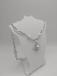 Image 6 of Angelic Y2k Dainty Blue & Silver Necklace