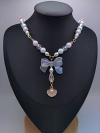 Image 2 of Ethereal Mermaid Bow Clam Shell Necklace