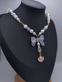 Image 3 of Ethereal Mermaid Bow Clam Shell Necklace